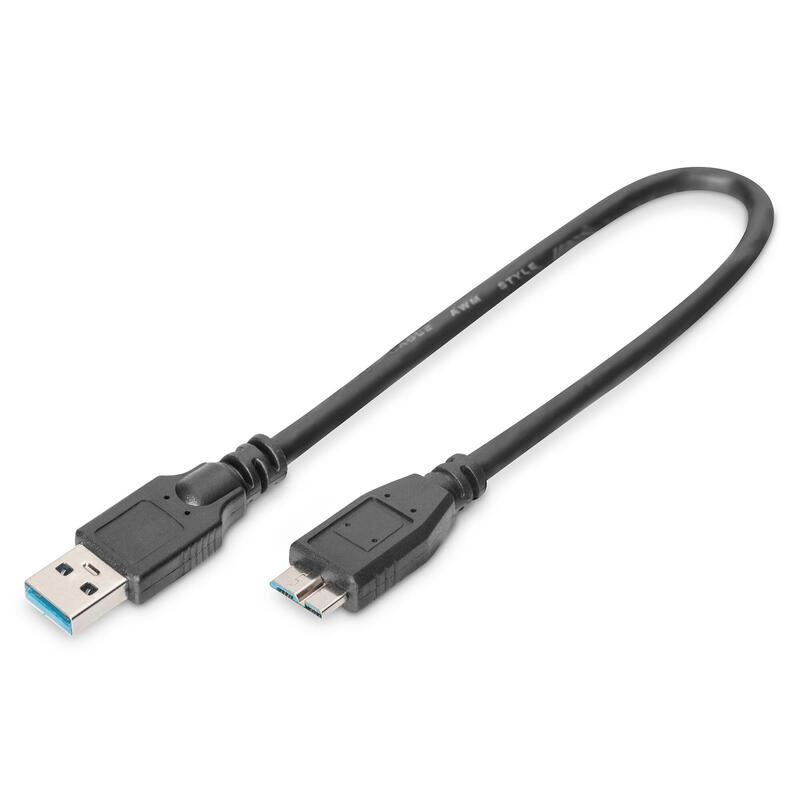 Assmann electronic ak-300117-003-s cable usb 0,25 m 3.2 gen 1 (3.1 gen 1) usb a micro-usb b negro