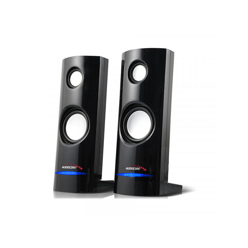 Audiocore altavoz  2.0 8w usb black ac860