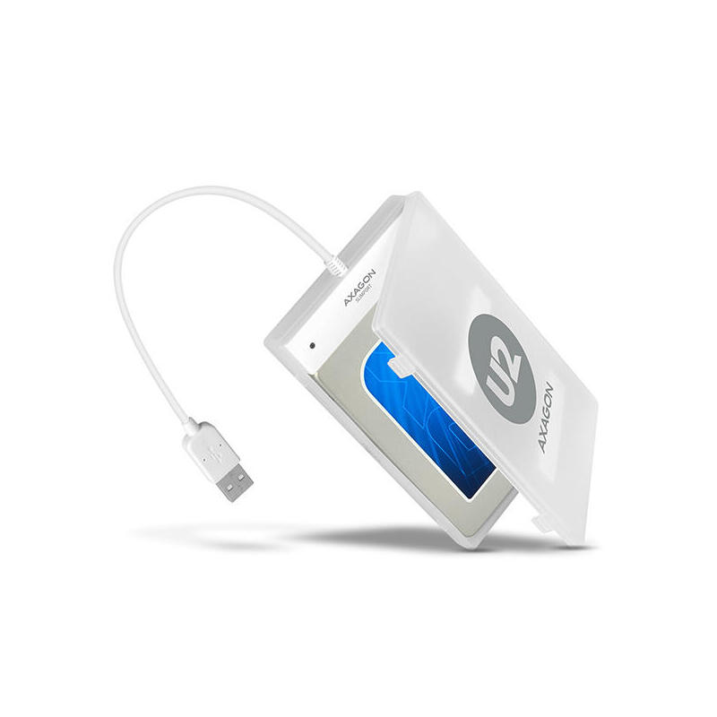 Axagon adaptador adsa-1s slimport, usb 2.0, 2.5″ ssd/hdd, sata – con estuche