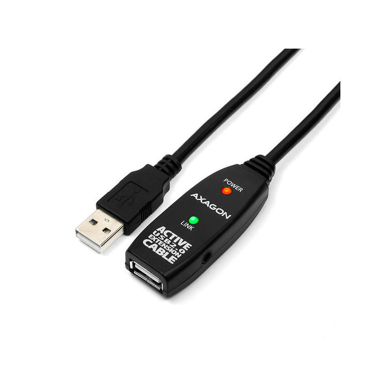 Axagon cable alargador usb activo adr-205, usb 2.0, usb-a a usb-a – 5m