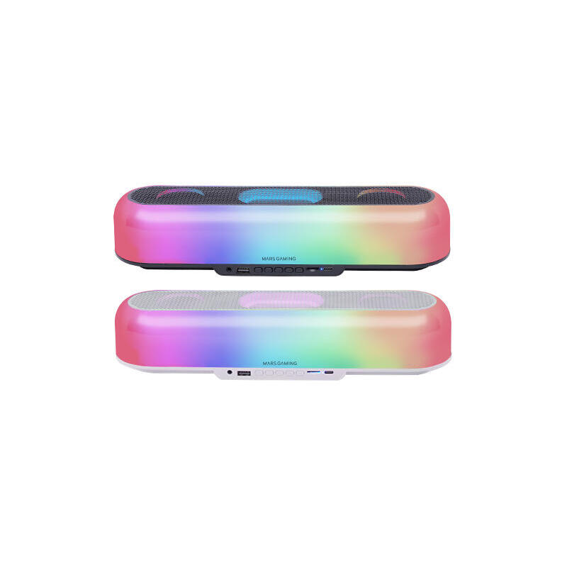 Barra sonido bluetooth rgb msb-orb rgb 360º negro mars gaming 20w/ bluetooth 5.2, aux-in, fm y transflash/ iluminaciÓn rgb 360º/