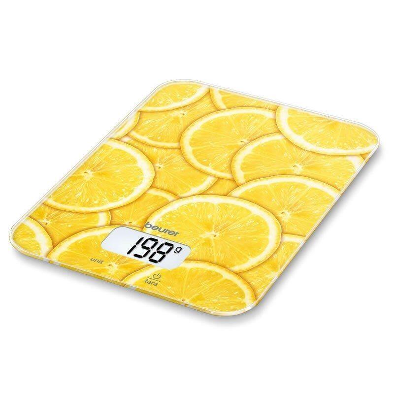 BÁscula de cocina beurer 5kg precisiÓn 1g botones de sensor funciÓn tara ks-19 lemon