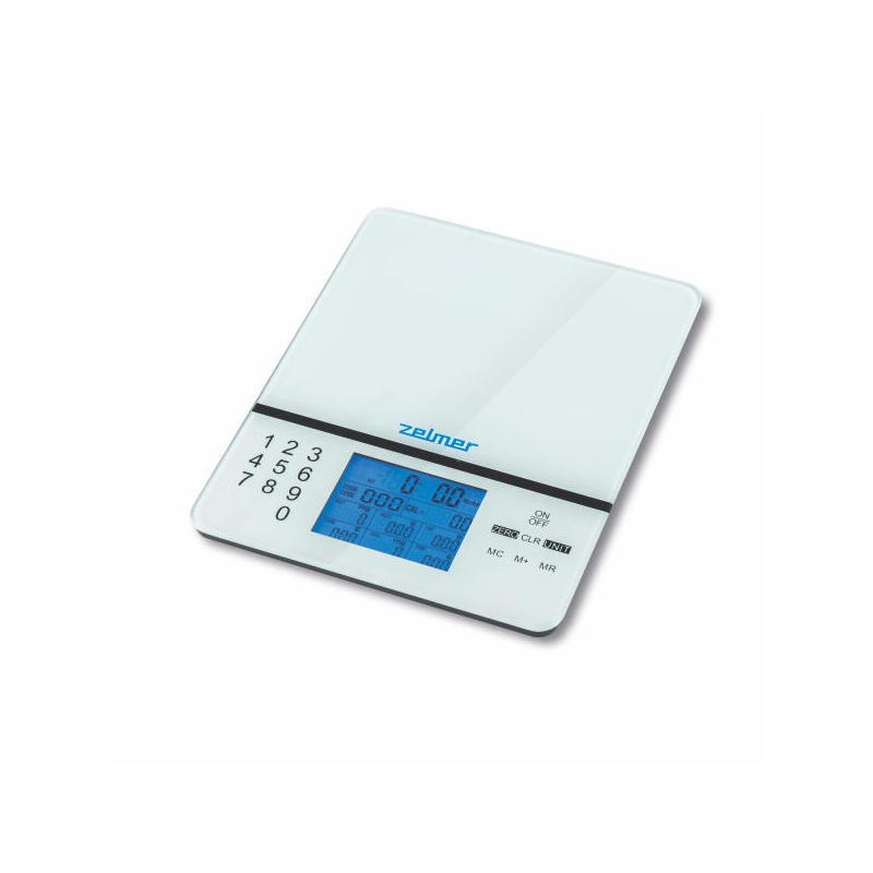 BÁscula  zelmer zks1500n  de cocina blanco bÁscula electrÓnica de cocina