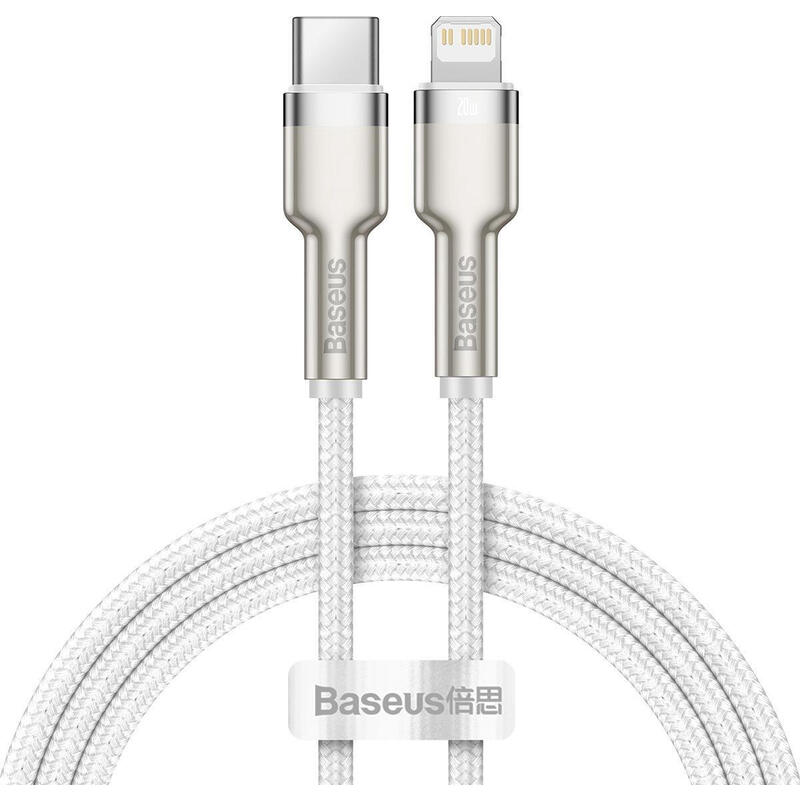 Baseus cable usb-c – lightning cafule pd 1m white