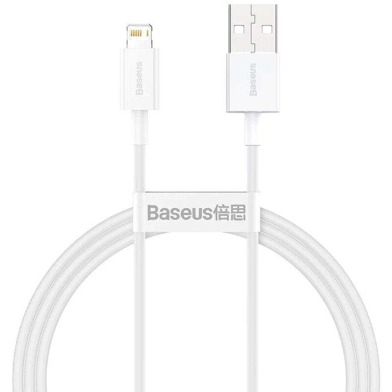 Baseus calys-a02 cable de telÉfono mÓvil blanco 1 m usb a lightning