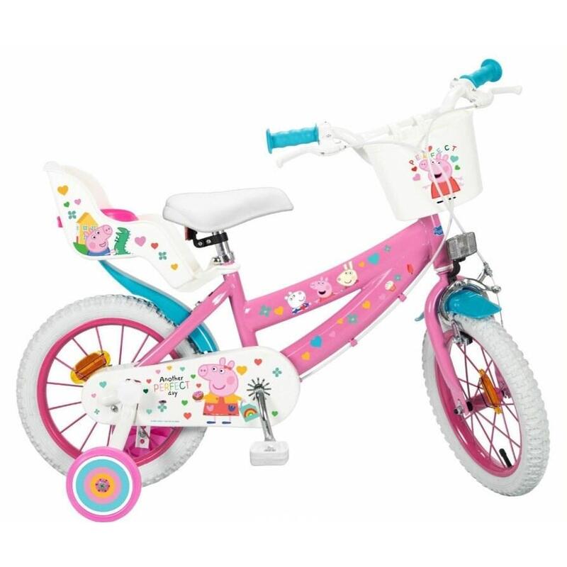 Bicicleta infantil 14″ peppa pig rosa 1495 toimsa