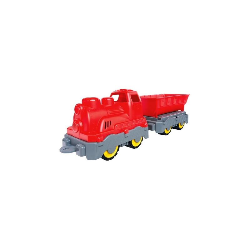 Big power worker mini tren (45 cm) – locomotora de juguete con carro basculante rojo y gris