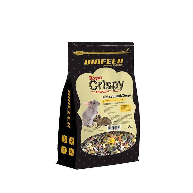 Biofeed royal crispy premium chinchilla&degu – food for chinchillas and degu – 2kg