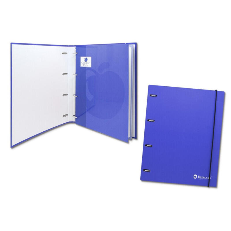Bismark carpeta de carton con recambio – formato a4 – cuatro anillas – recambio a juego