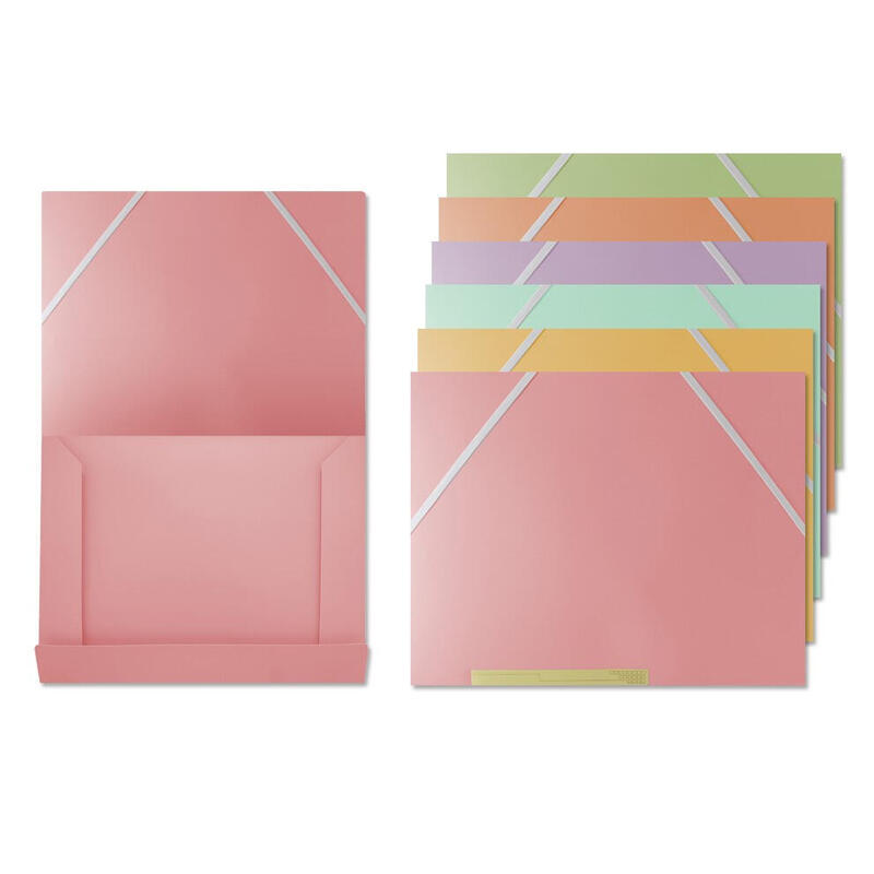Bismark carpeta de solapa polipropileno – tamaÑo a4 – cierre con gomas – colores surtidos pastel