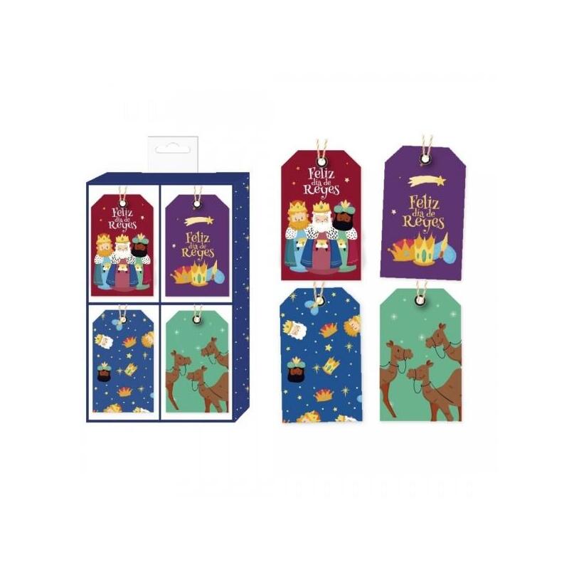 Bismark pack de 24 etiquetas colgantes para regalos – 4 diseÑos navideÑos – incluyen cordon