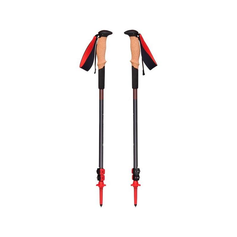 Black diamond bastones de trekking pursuit shock m/l, gris/rojo, 1 par, 125-140 cm