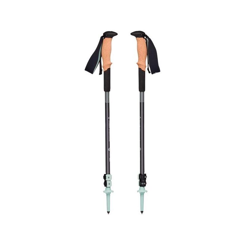 Black diamond bastones de trekking pursuit shock s/m, gris/verde, 1 par, 110-125 cm