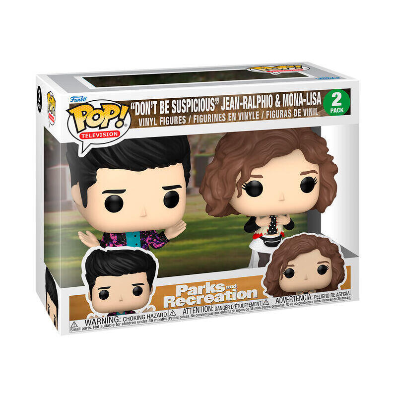 Blister 2 figuras pop parks and recreation dont be suspicious jean-ralphio & mona-lisa