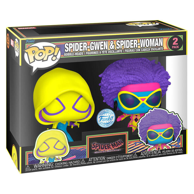 Blister 2 figuras pop spider-man spider-gwen & spider-woman exclusive