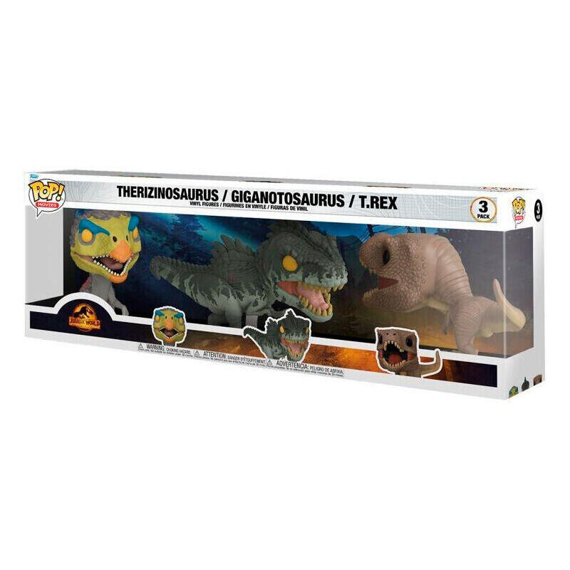 Blister 3 figuras pop jurassic world
