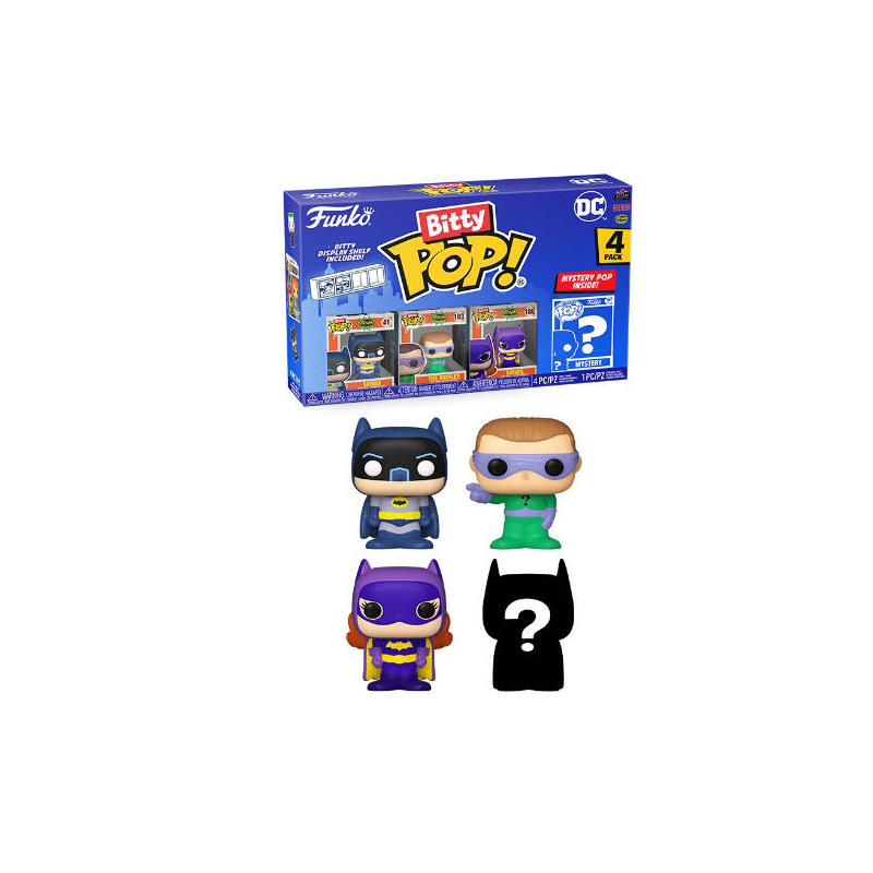 Blister 4 figuras bitty pop dc comics batman adam west