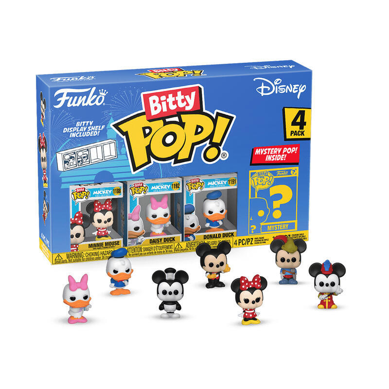Blister 4 figuras bitty pop disney minnie