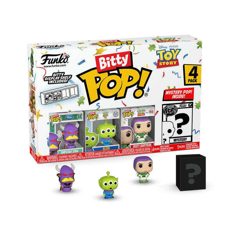 Blister 4 figuras bitty pop disney toy story zurg