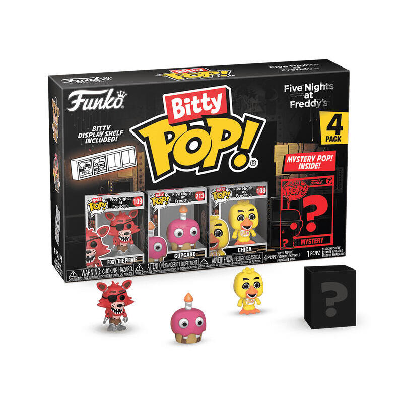 Blister 4 figuras bitty pop five nights at freddys foxy
