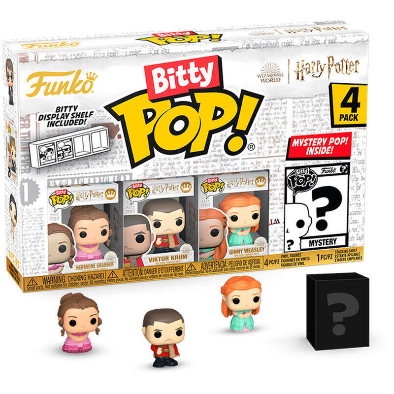 Blister 4 figuras bitty pop harry potter hermione