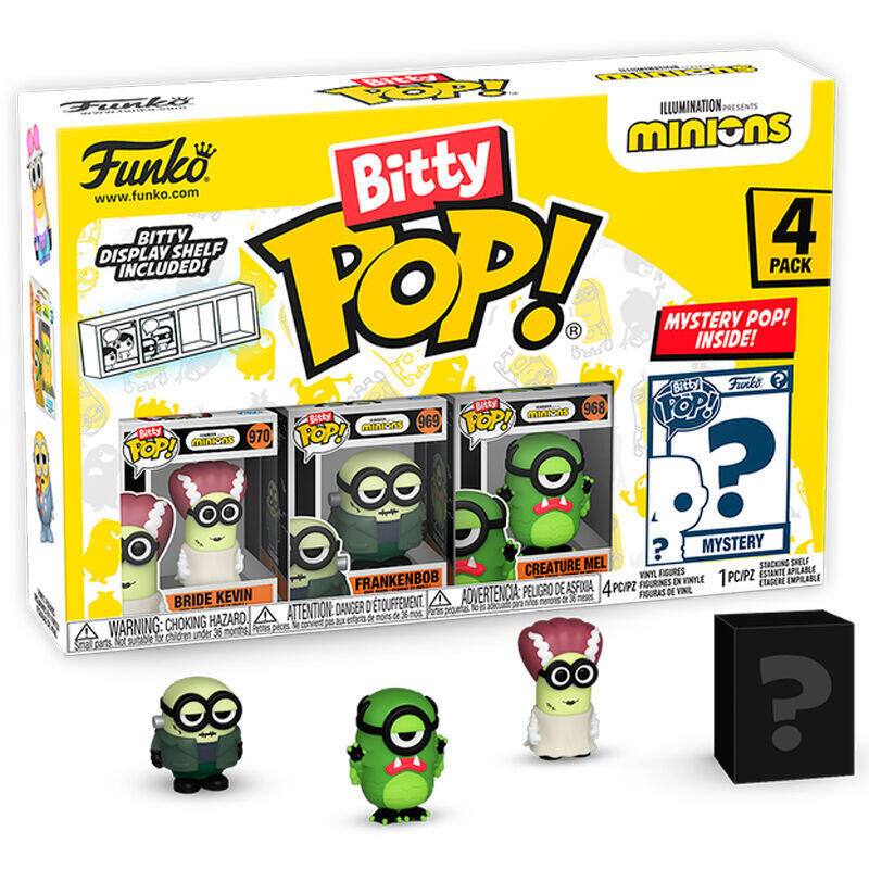 Blister 4 figuras bitty pop minions series 2