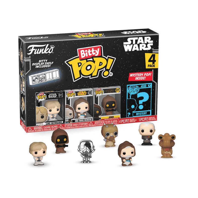 Blister 4 figuras bitty pop star wars luke