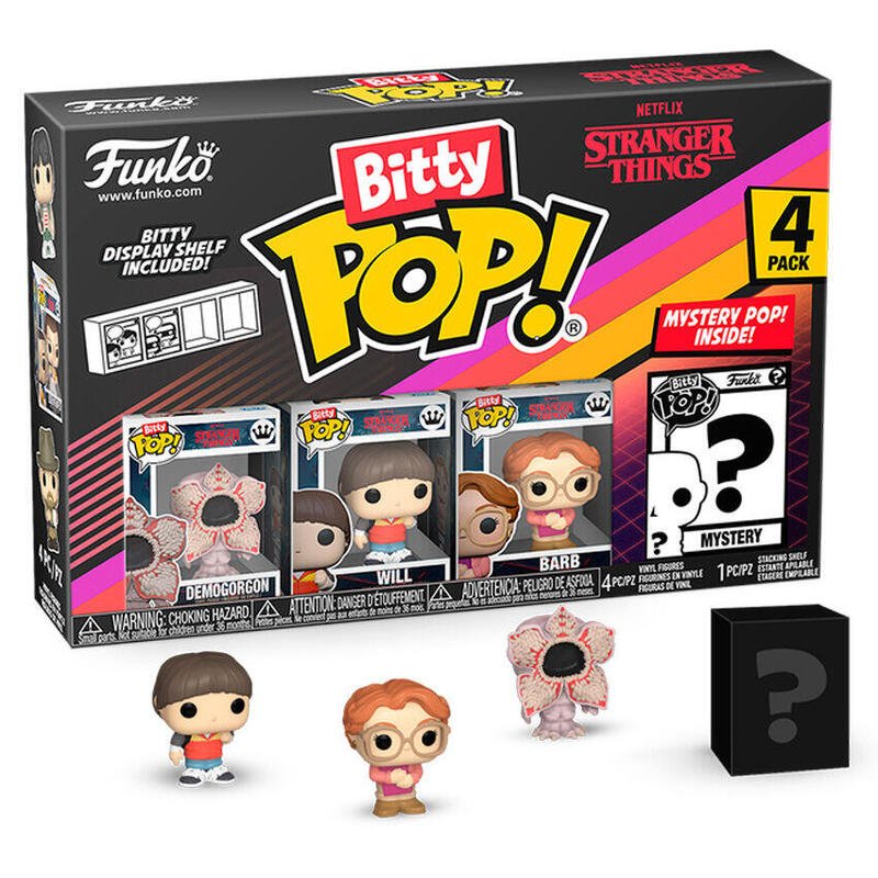 Blister 4 figuras bitty pop stranger things demogorgon