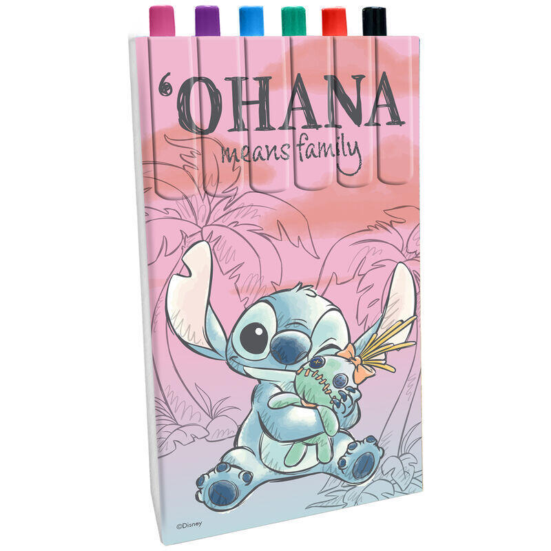Blister 6 boligrafos stitch disney