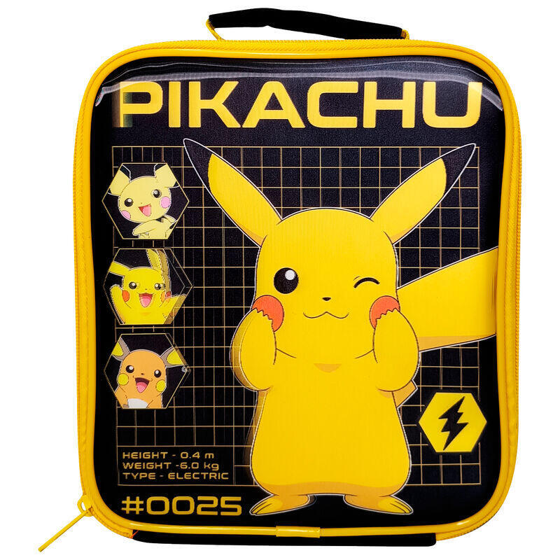 Bolsa portameriendas lenticular pikachu pokemon termica