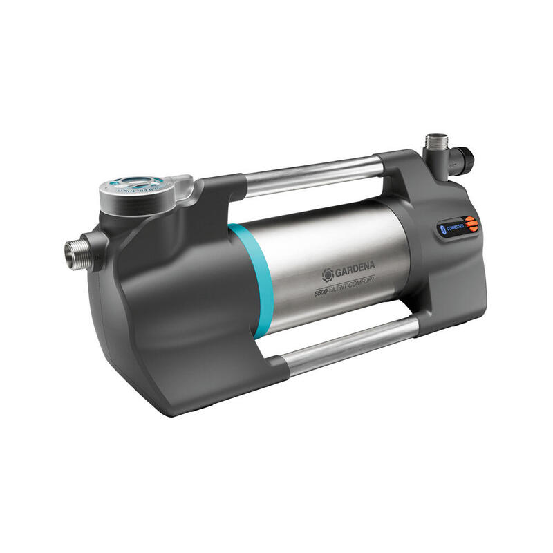Bomba de jardÍn gardena 6500 silentcomfort gris oscuro/acero inoxidable, 1.300 vatios, bluetooth, modelo 2023