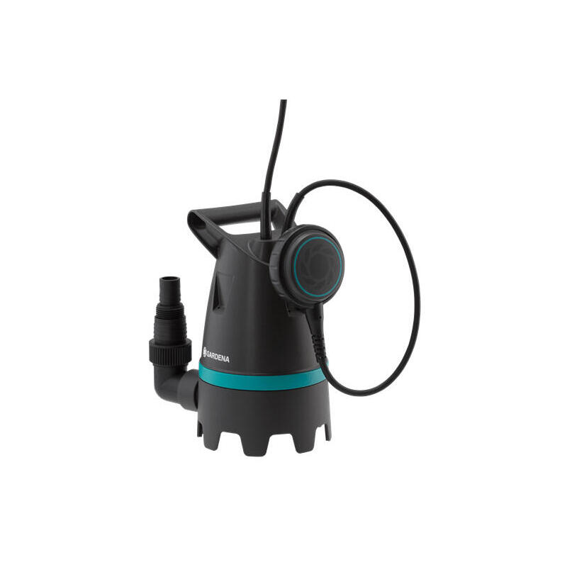 Bomba sumergible para aguas sucias gardena 10500 basic, sumergible/bomba de presiÓn negro/turquesa, 400 vatios 09008-47