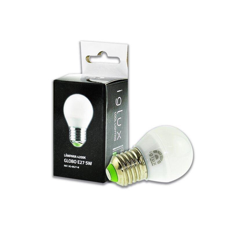 Bombilla globo iglux xg-0527-n 5w e27 4200ºk Ángulo 120 400 lumenes ip 20