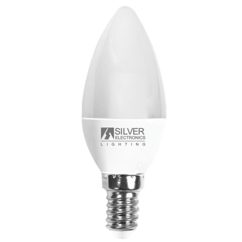 Bombilla led decorativa silver electronic vela 7w70w –  e14 –  5000k –  620 lm –  luz fria –  a+