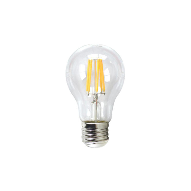 Bombilla led silver electronic eco filamento trans. estandar 6w80w –  e27 –  3000k luz calida