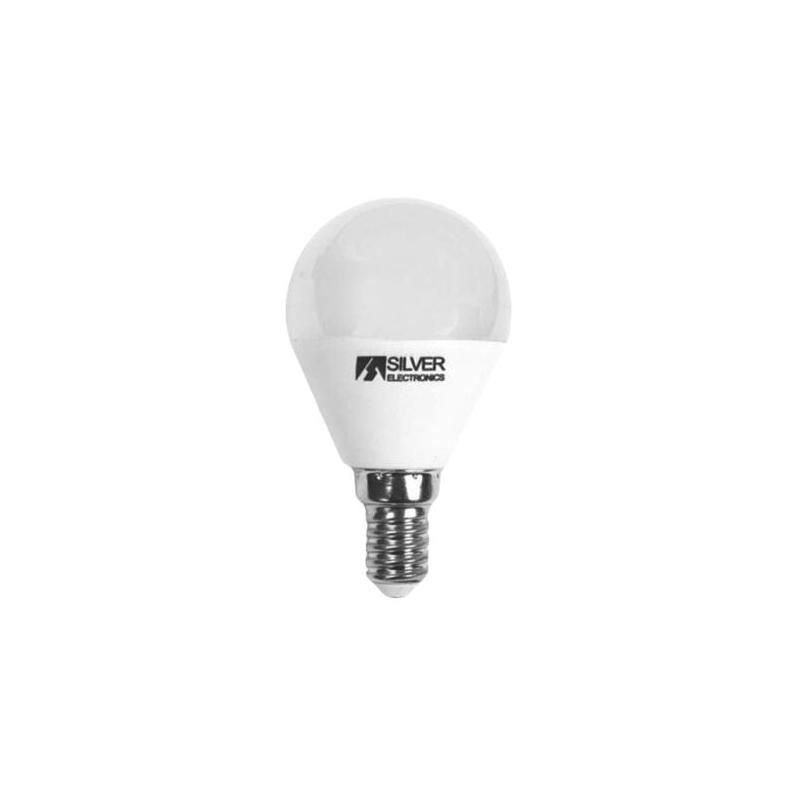 Bombilla led silver sanz 960714 esferica 7w –  e14 –  3000k