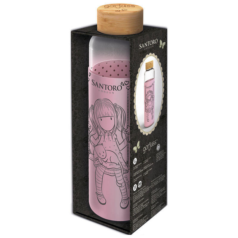 Botella cristal gorjuss funda silicona 585ml