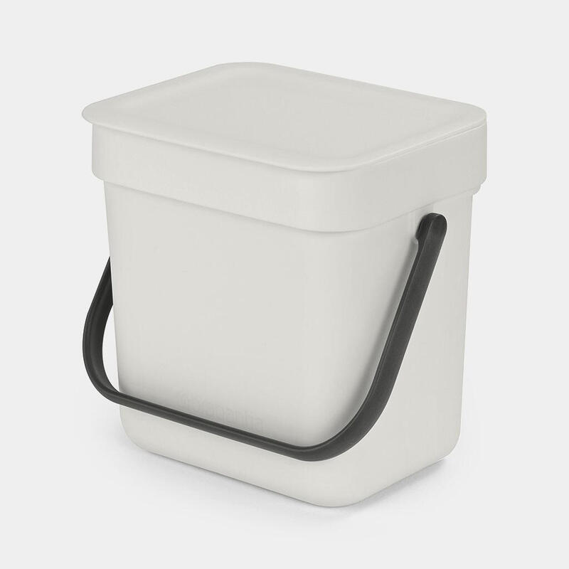Brabantia sort & go cubo de basura gris claro 3 l