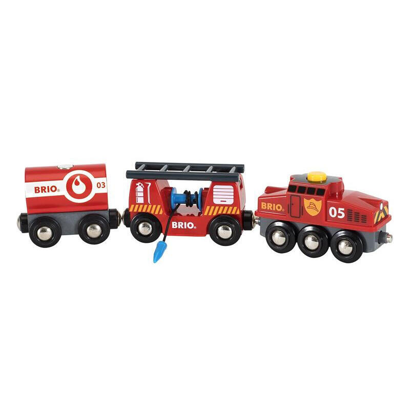Brio world camiÓn de bomberos world, vehÍculo de juguete rojo/negro 33844