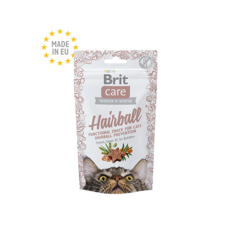 Brit care cat snack hairball – golosina para gatos – 50 g