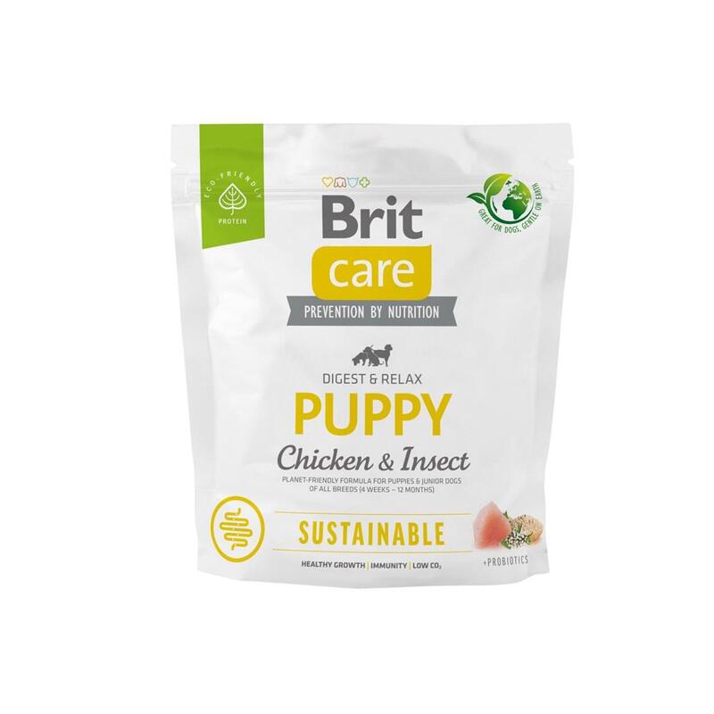 Brit care dog sustainable puppy chicken & insect – alimento seco para perros – 1 kg