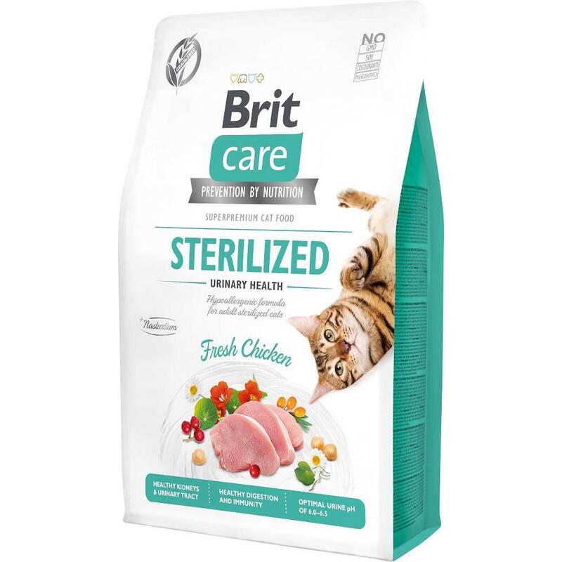 Brit care grain-free sterilized urinary – comida seca para gatos –  2 kg