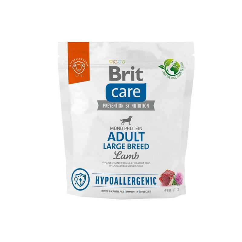 Brit care hypoallergenic adult large breed lamb – alimento seco para perros – 1 kg