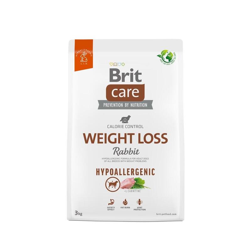 Brit care hypoallergenic adult weight loss rabbit – alimento seco para perros – 3 kg