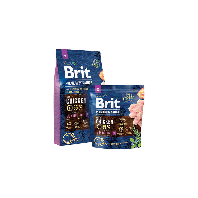 Brit premium by nature junior s 8 kg cachorro manzana, pollo, maíz
