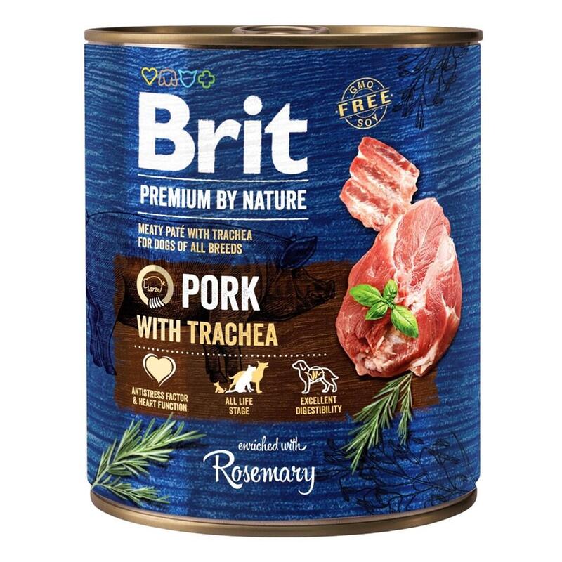 Brit premium by nature pork&trachea mokra karma para perro – 800g