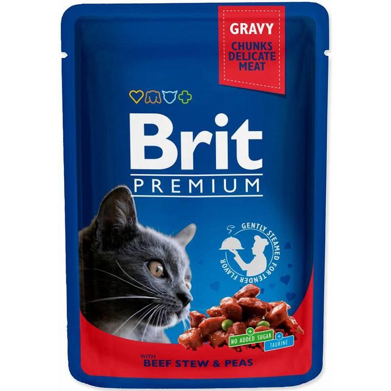 Brit premium cat beef stew&peas – comida hÚmeda para gatos – 100g