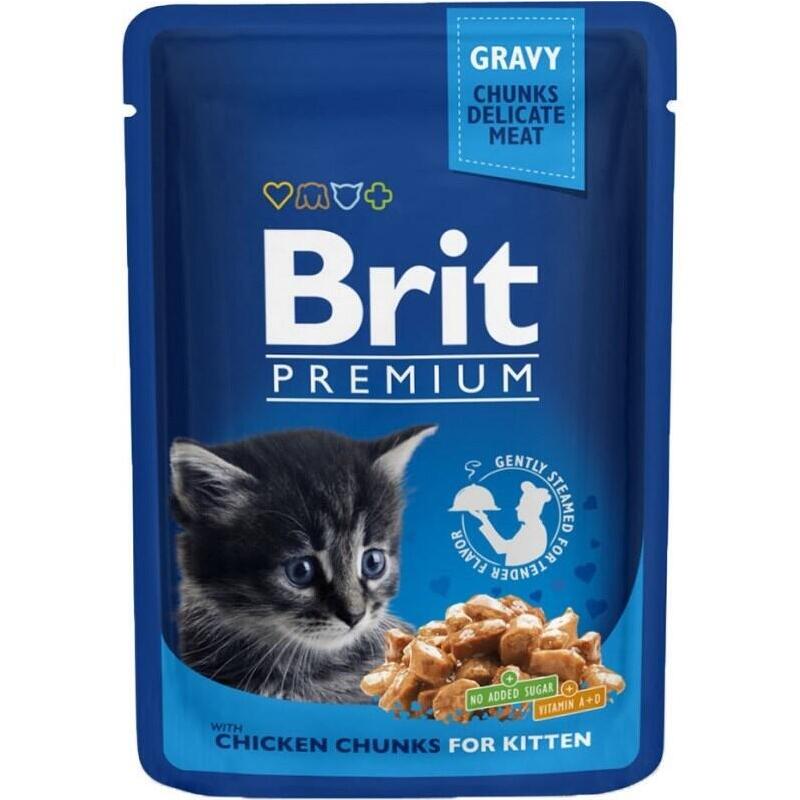 Brit premium cat kitten chicken – comida hÚmeda para gatos – 100g