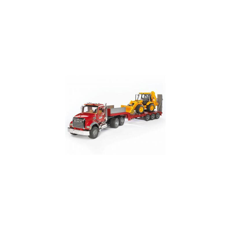 Bruder camion mack con pala mixta caterpillar 02813
