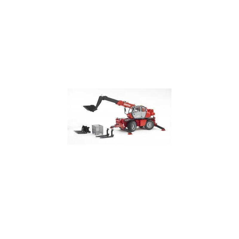 Bruder telescopica manitou mrt 2150 con accesorios – escala 1:16 02129